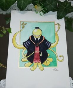 Print Aquarelle inspiré d'Assassination Classroom