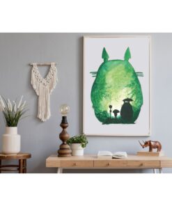 Print aquarelle inspiré de Totoro